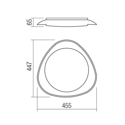 Redo 05-922 - Plafoniera LED VERENA LED/24W/230V antracite
