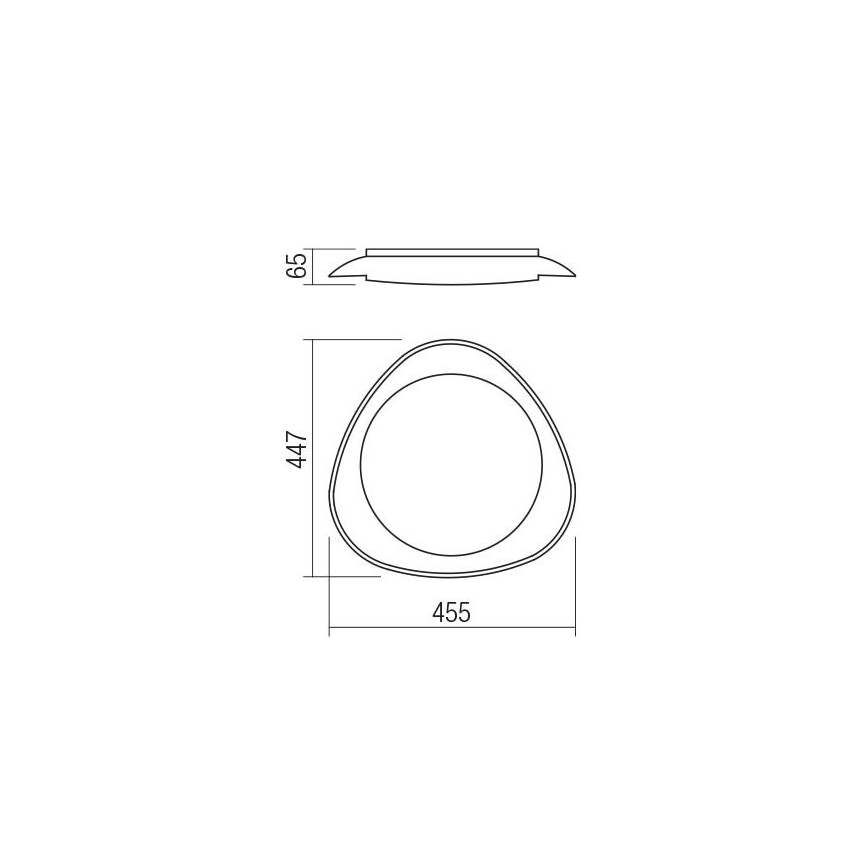Redo 05-922 - Plafoniera LED VERENA LED/24W/230V antracite