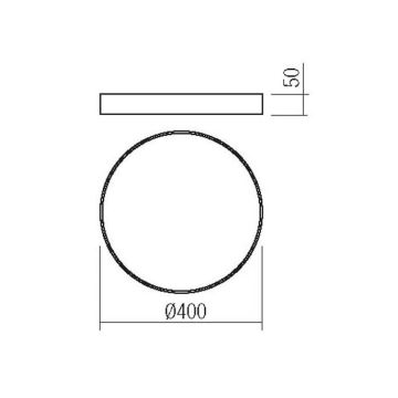 Redo 05-931 - Plafoniera LED KNOB LED/36W/230V 3000K-6500K 40 cm bianco