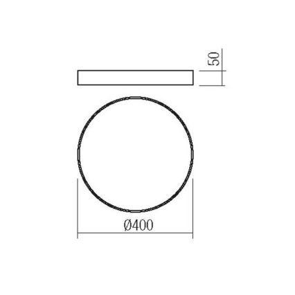 Redo 05-932 - Plafoniera LED KNOB LED/36W/230V 3000K-6500K 40 cm oro