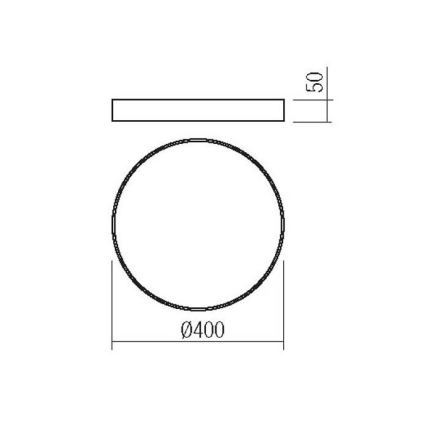 Redo 05-933 - Plafoniera LED KNOB LED/36W/230V 3000K-6500K 40 cm nero