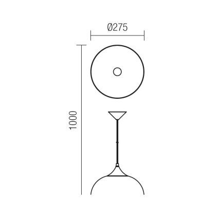 Redo 06-032 - Lampadario a sospensione con filo COLINE 1xE27/42W/230V