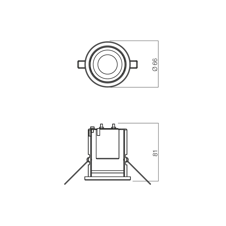 Redo 70215 - Plafoniera da incasso per controsoffitto FR 1xE14/30W/230V cromo opaco