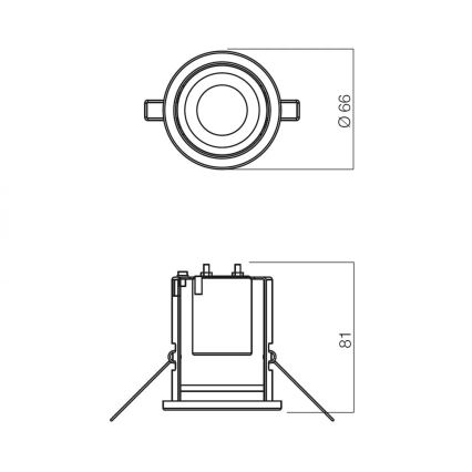 Redo 70218 - Faretto da incasso per controsoffitto FR 1xE14/30W/230V ottone