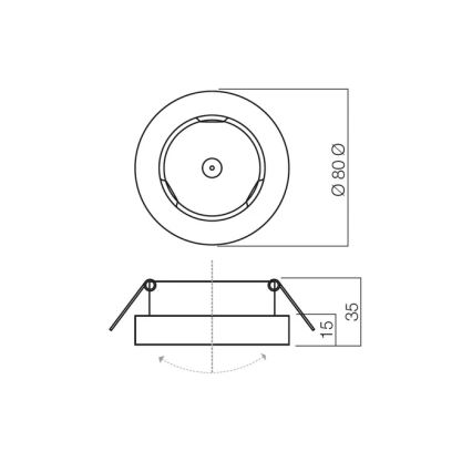 Redo 70280 - Faretto da incasso MT 1xGU5,3/50W/12V argento