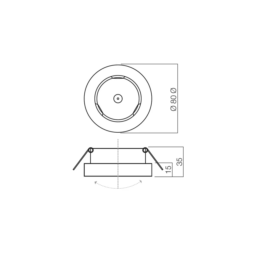 Redo 70280 - Faretto da incasso MT 1xGU5,3/50W/12V argento