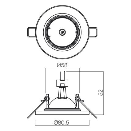 Redo 70307 - Lampada da incasso MT 1xGU5,3/50W/12V bianco