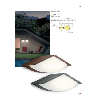 Redo 90001 - Applique da esterno LED CHALET LED/8W/230V IP54