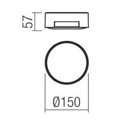 Redo 90004 - Plafoniera LED da esterno SKOR LED/12W/230V diametro 15 cm IP54 marrone