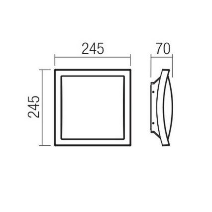 Redo 90008 - Plafoniera LED da esterno TALLIN LED/21W/230V IP54 marrone