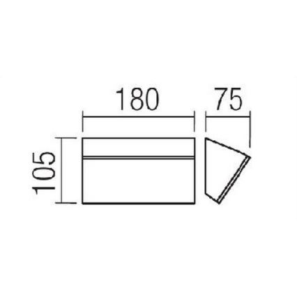 Redo 90015 - Applique LED per esterni TOKYO LED/12W/230V IP54