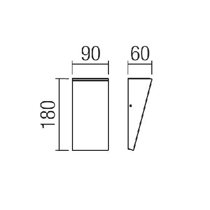 Redo 90021 - LED Applique da esterno TOKYO LED/12W/230V 3000K IP54 marrone