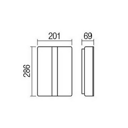 Redo 90023 - Applique a LED da esterno BREDA 1xLED/12W/230V IP54