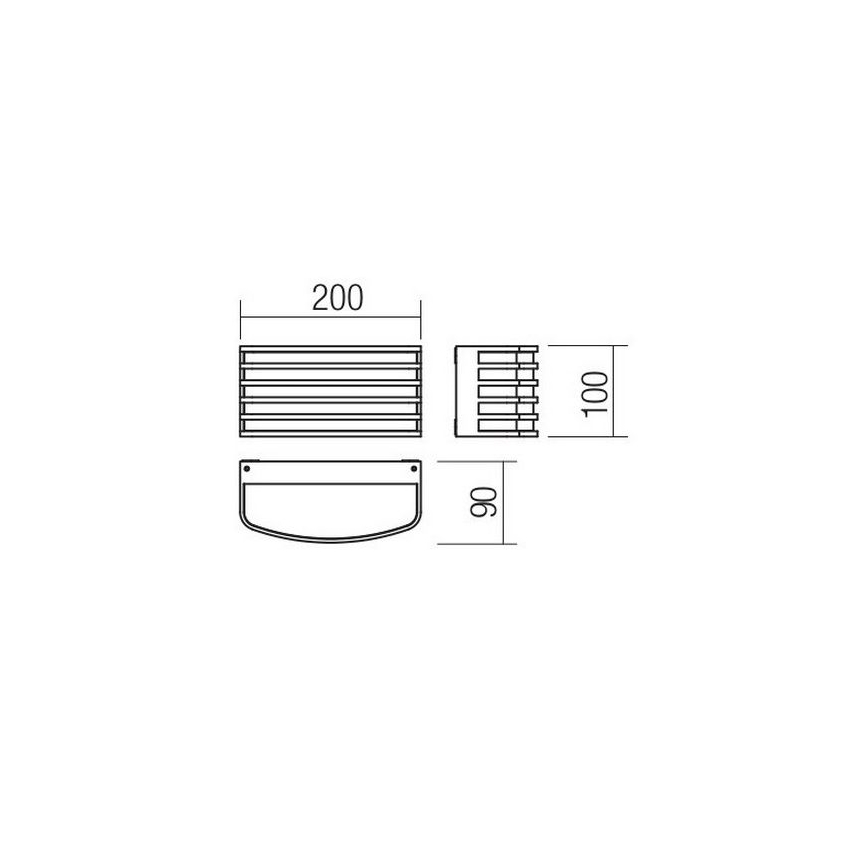 Redo 90039 - Applique LED per esterni SEBRA LED/15W/230V IP65