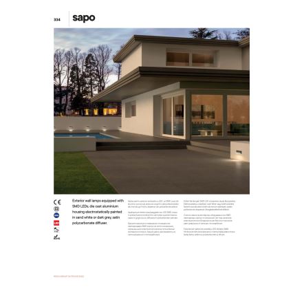 Redo 90070 - Applique da esterno LED SAPO LED/3W/230V IP65