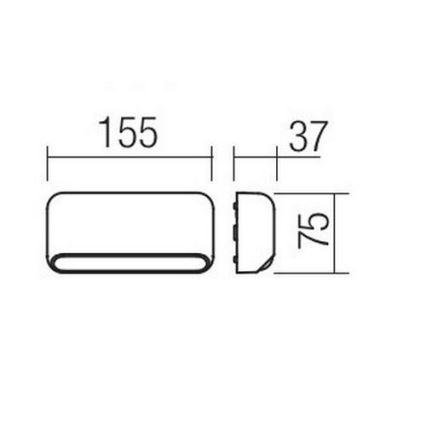 Redo 90070 - Applique LED da esterno SAPO 1xLED/3W/230V IP65