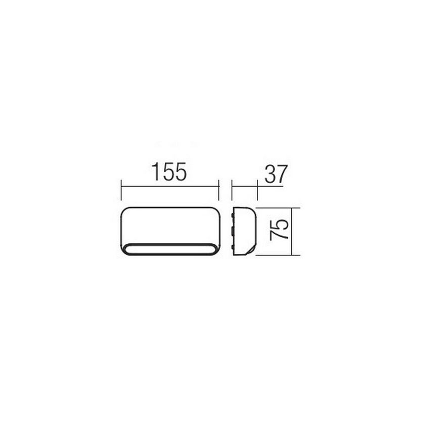 Redo 90070 - Applique LED da esterno SAPO 1xLED/3W/230V IP65