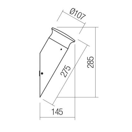 Redo 90073 - Applique a LED da esterno ALGON LED/9W/230V IP65 nero
