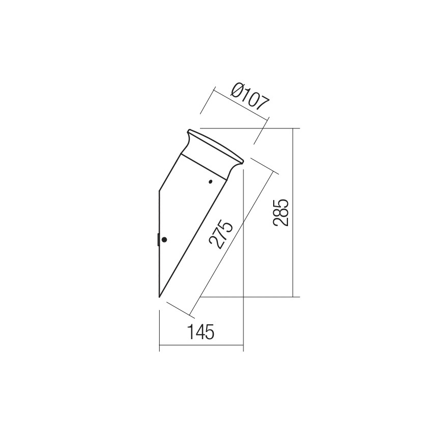 Redo 90073 - Applique a LED da esterno ALGON LED/9W/230V IP65 nero