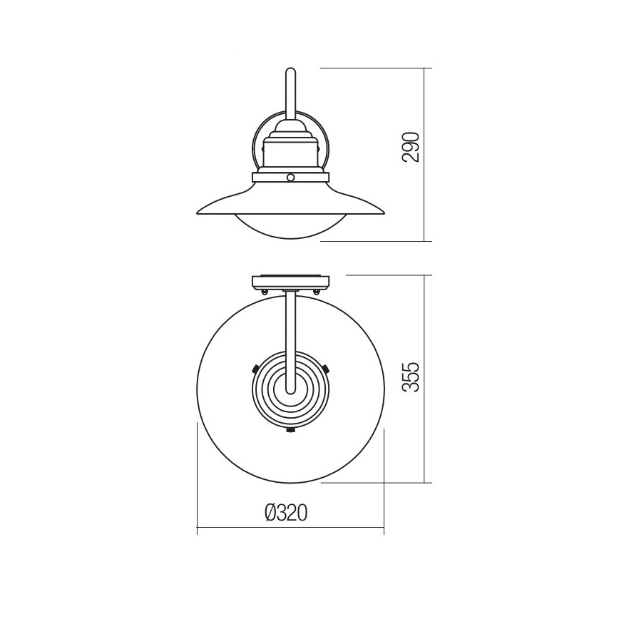 Redo 90093 -  Applique da esterno ELIO 1xE27/42W/230V IP44