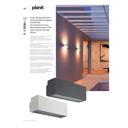 Redo 90095 - Applique da esterno PLANIT LED/10W/230V 3000K IP54 bianca