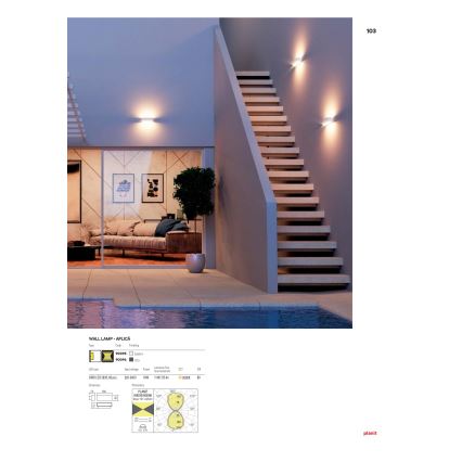 Redo 90096 - Applique LED da esterno PLANIT LED/10W/230V 3000K IP54 antracite