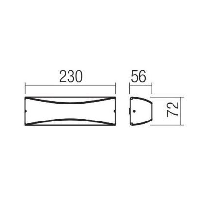 Redo 90126 - Applique LED da esterno AXEL LED/7W/230V 3000K IP65 antracite