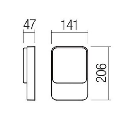 Redo 90129 - Applique LED da esterno COLIN 1xLED/9W/230V IP54