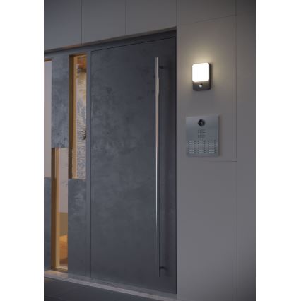 Redo 90134 - Lampada da parete per esterni con sensore di movimento e sensore crepuscolare COLIN LED/9W/230V 4000K IP54 antracite