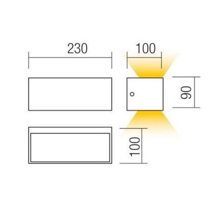 Redo 90154 - Applique LED da esterno LAMPRIS 1xLED/12W/230V IP65