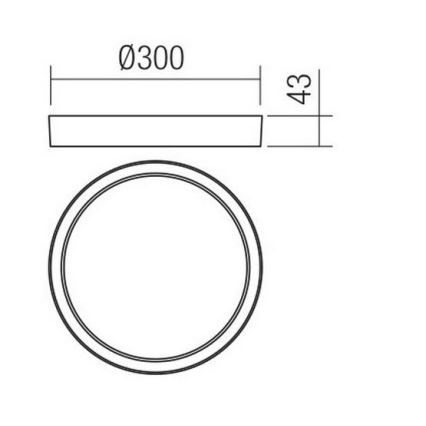 Redo 90156 - Plafoniera LED da esterno PONZA LED/18W/230V diametro 30 cm IP65