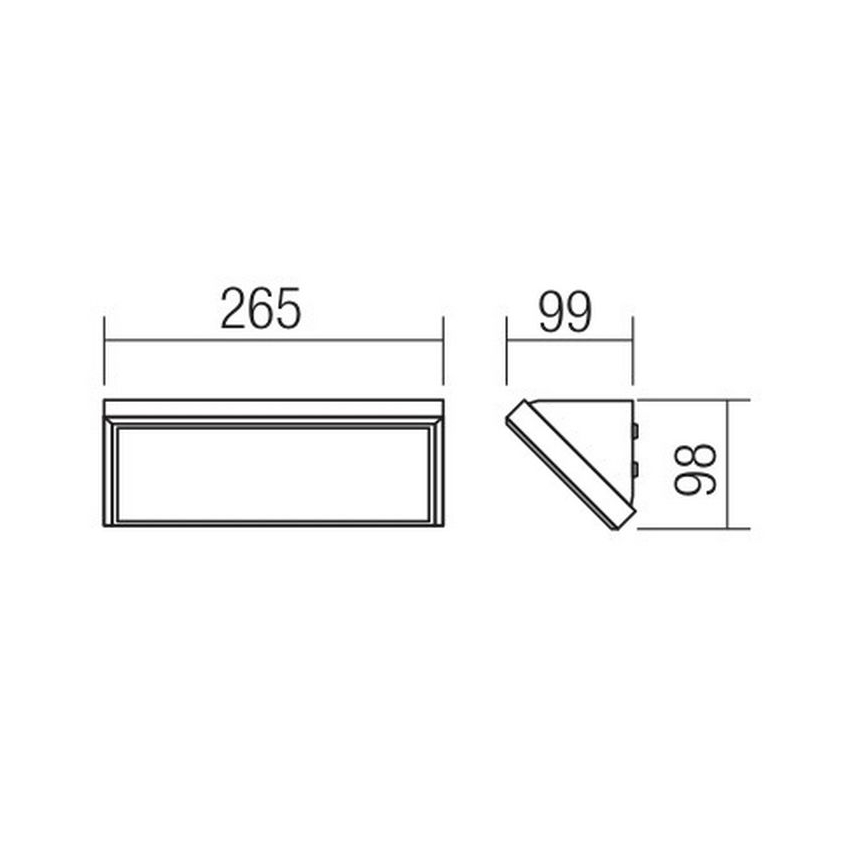 Redo 90159 - Applique da parete LED per esterni MAKO LED/12W/230V IP65