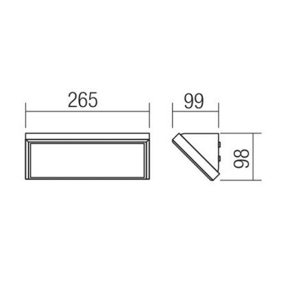 Redo 90159 - Applique LED da esterno MAKO 1xLED/12W/230V IP65