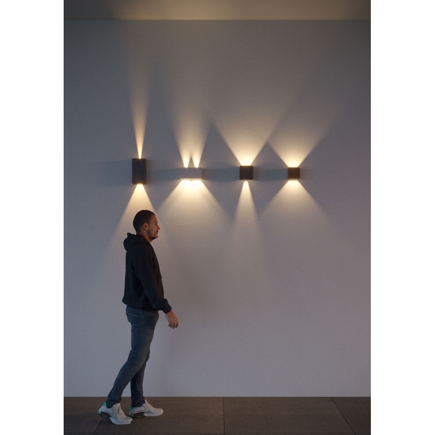 Redo 90173 - Applique a LED da esterno VARY 2xLED/6W/230V 3000K IP54 antracite