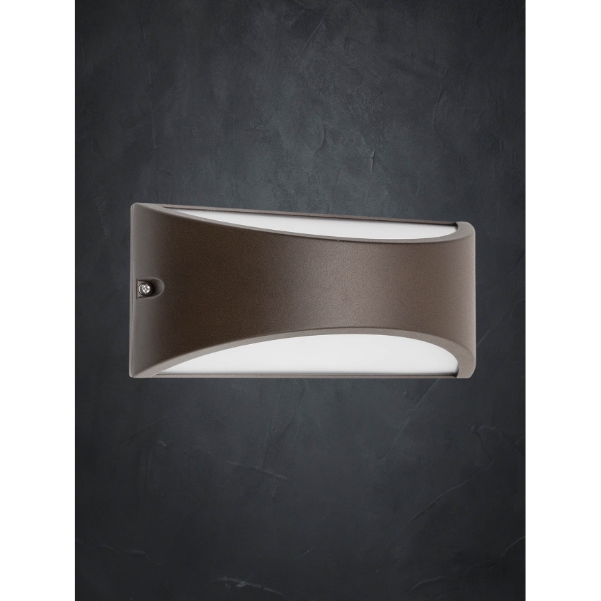 Redo 90192 - Applique a LED da esterno SCUDO LED/10W/230V 3000K IP54 marrone