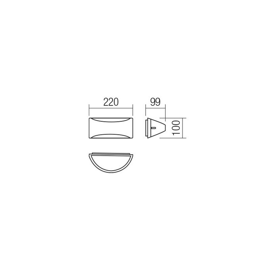 Redo 90192 - Applique a LED da esterno SCUDO LED/10W/230V 3000K IP54 marrone
