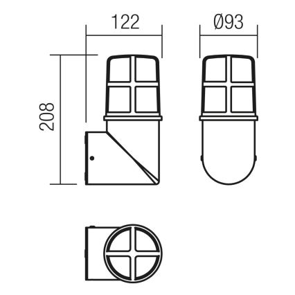 Redo 90196 - Applique da esterno TRITON 1xE27/28W/230V IP54 ottone