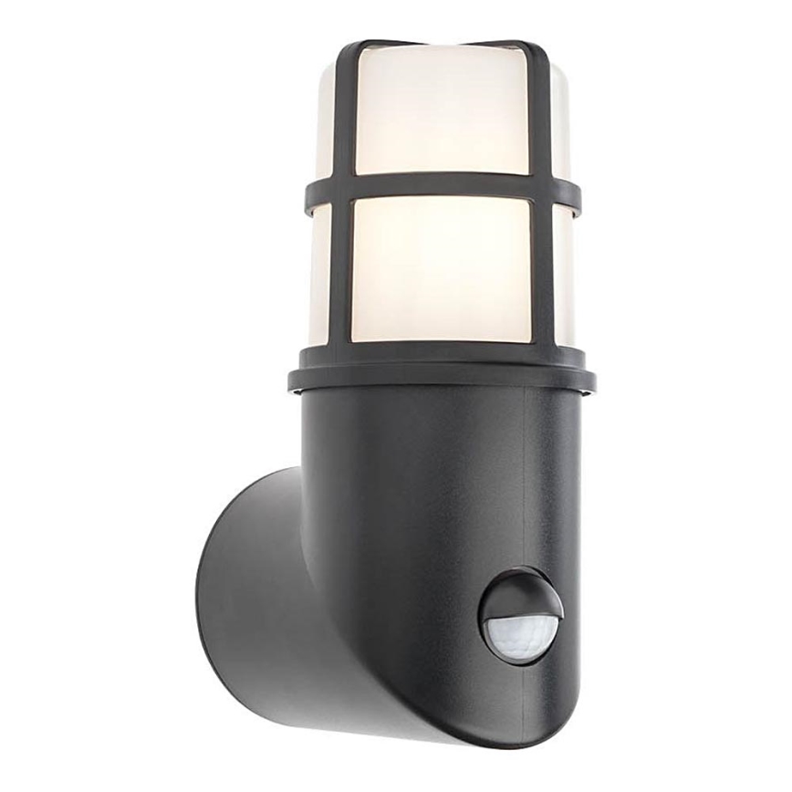 Redo 90201 - Lampada da esterno con sensore TRITON 1xE27/28W/230V IP54 nero