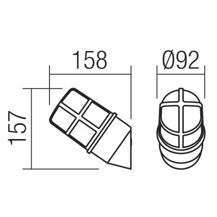 Redo 90202 - Applique da esterno TRITON 1xE27/28W/230V IP54 ottone