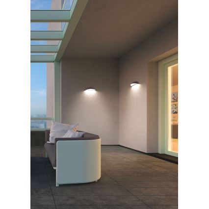 Redo 90235 - Applique da esterno PALMA LED/18W/230V 3000K IP54 antracite
