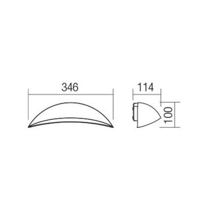 Redo 90235 - Applique da esterno PALMA LED/18W/230V 3000K IP54 antracite