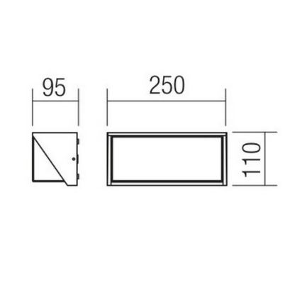 Redo 90238 - Applique a LED da esterno SPECTRA LED/16W/230V 3000K IP54 grigio