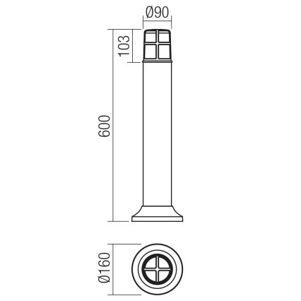 Redo 90246 - Lampada da esterno TRITON 1xE27/28W/230V IP54 nero