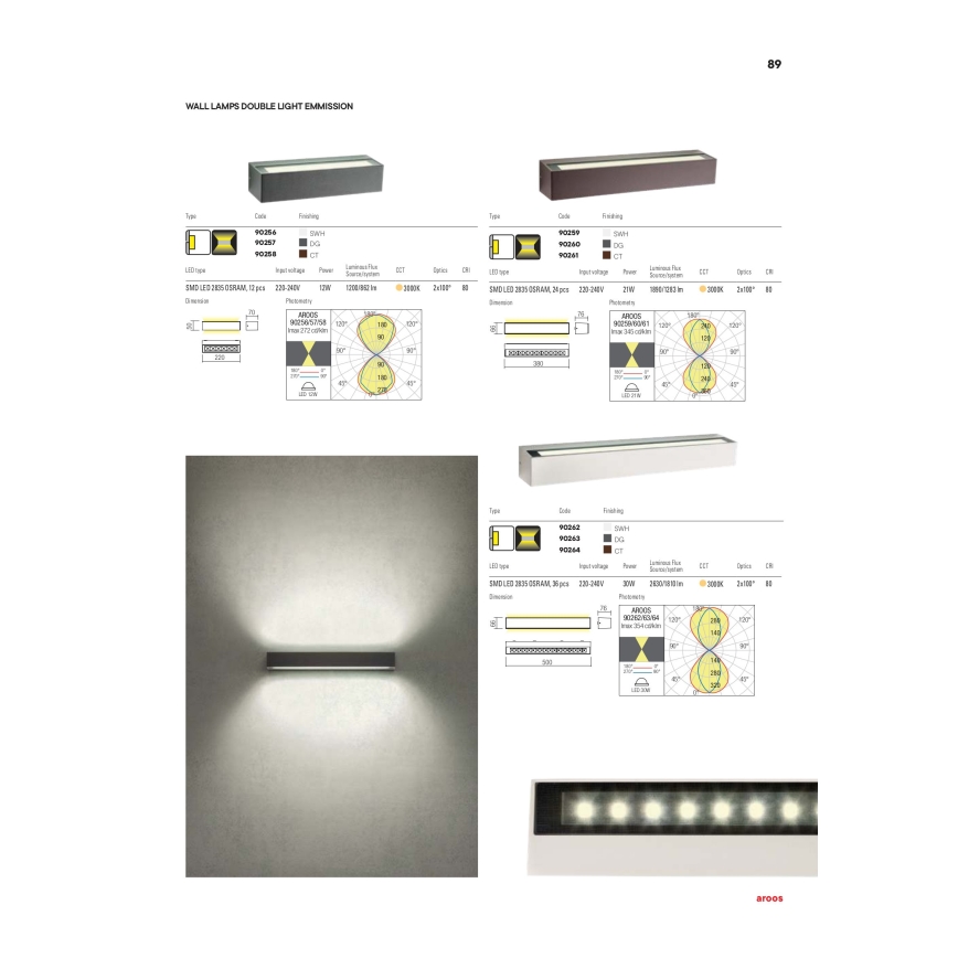 Redo 90261 - Applique da esterno AROOS LED/21W/230V 3000K IP65 marrone