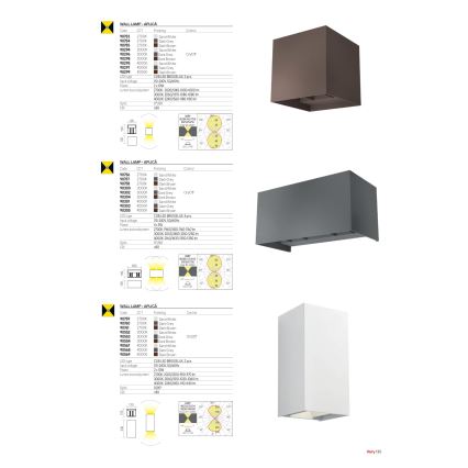 Redo 90302 - Applique da esterno LED VARY 4xLED/5W/230V 3000K IP54 antracite