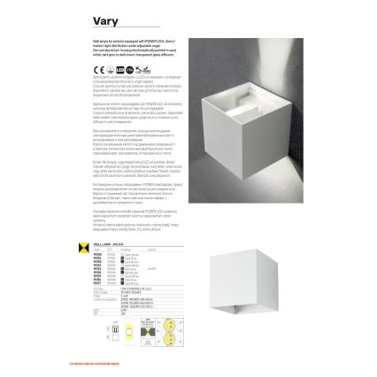 Redo 90304 - Lampada da parete per esterni a LED VARY 4xLED/5W/230V 3000K IP54 marrone