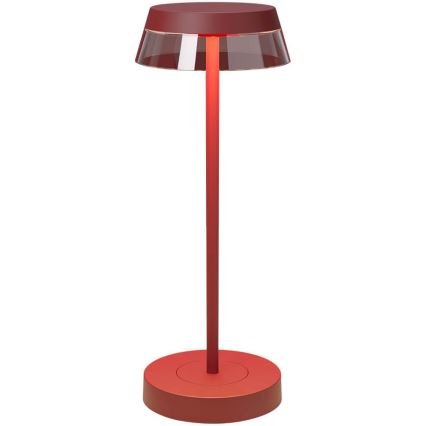 Redo 90311- Lampada da tavolo LED dimmerabile con funzione Touch ILUNA LED/2,5W/5V 2700-3000K 3000 mAh IP65 rosso