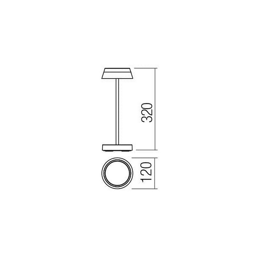 Redo 90311- Lampada da tavolo LED dimmerabile con funzione Touch ILUNA LED/2,5W/5V 2700-3000K 3000 mAh IP65 rosso