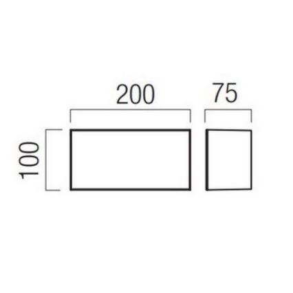Redo 90325 - Lampada da parete per esterni KODIAK LED/8W/230V 4000K 20 cm IP65 bianca