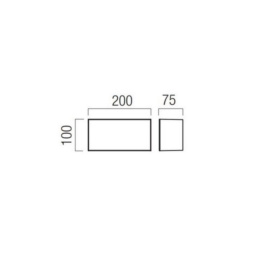 Redo 90325 - Lampada da parete per esterni KODIAK LED/8W/230V 4000K 20 cm IP65 bianca